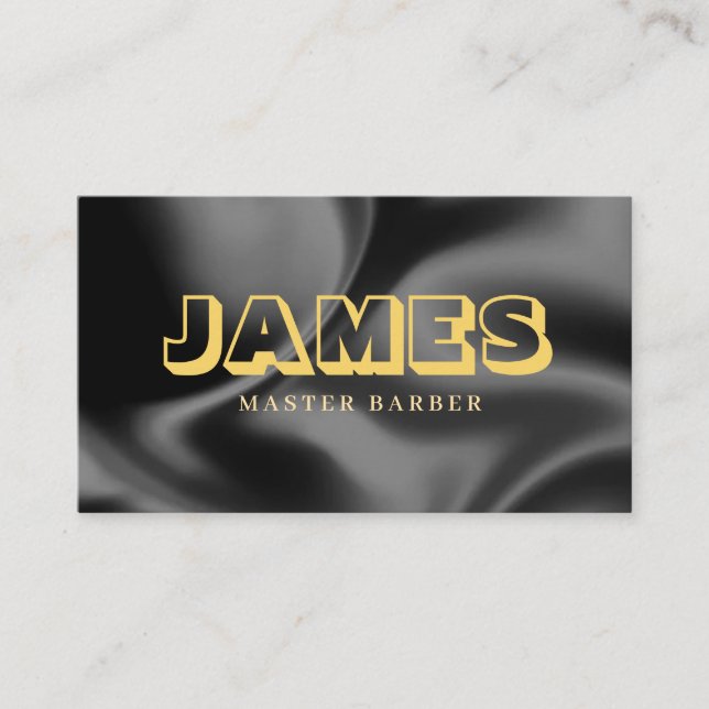 Beauty Studio Barber Business Card (Front)
