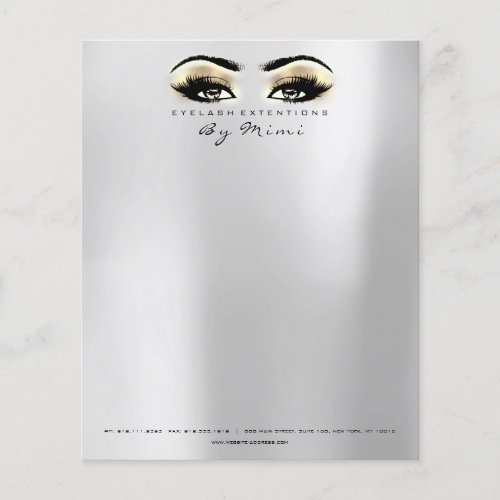 Beauty Studio Lashes Makeup Browns Silver Gold Flyer