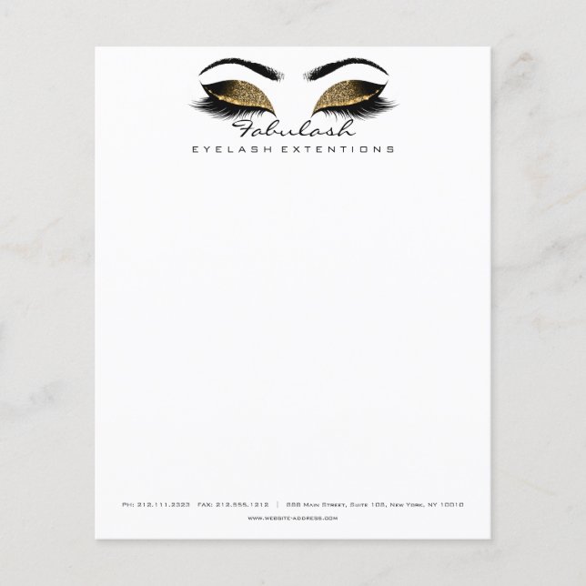 Beauty Studio Lashes Makeup Stylist Artist White Flyer (Front)