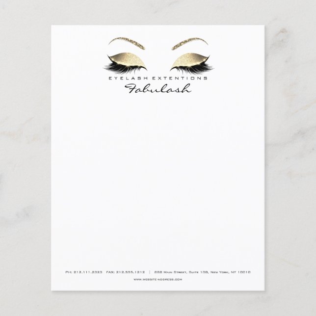 Beauty Studio Lashes Makeup Stylist Eyebrows Flyer (Front)