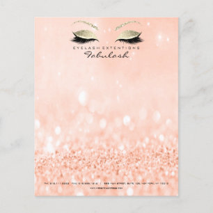 Beauty Studio Lashes Makeup Stylist Gold Peach Flyer