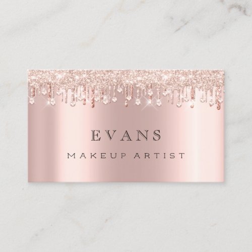 Beauty Studio Lashes Rose Drips Diamond Pink Appointment Card