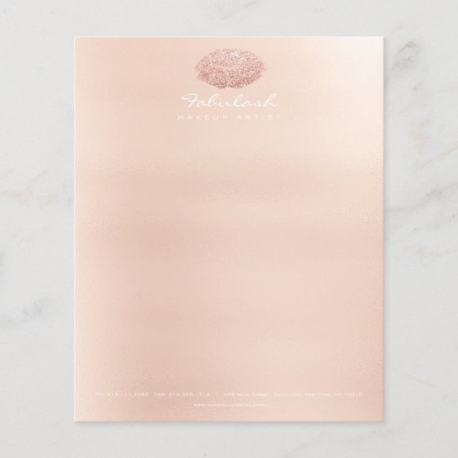 Beauty Studio Lips Kiss Makeup Stylist Artist Flyer (Front)