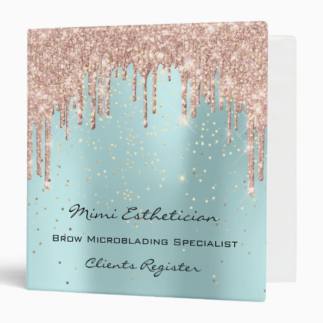 Beauty Studio Makeup Artist Event Planner 3 Ring Binder (Front/Inside)