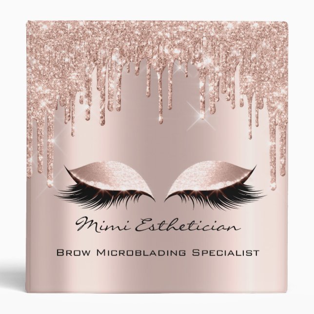 Beauty Studio Makeup Artist Event Planner Eyes 3 Ring Binder (Front)