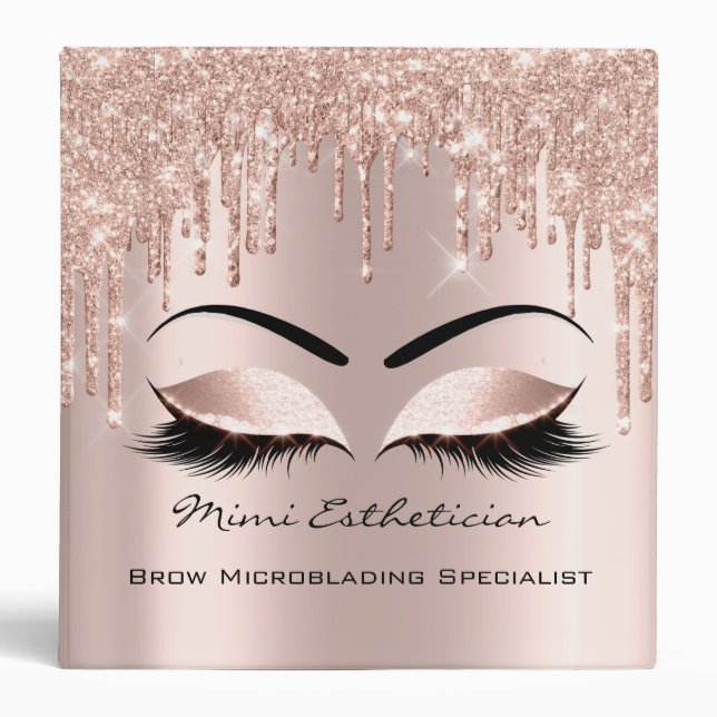 Beauty Studio Makeup Artist Event Planner Eyes 3 Ring Binder (Front)