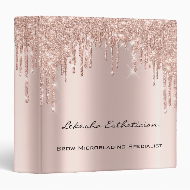 Beauty Studio Makeup Artist Event Planner Spark 3  3 Ring Binder (Front/Spine)