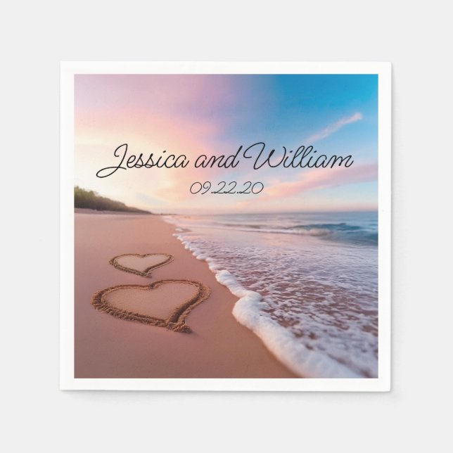 Beauty summer Wedding Napkins (Front)