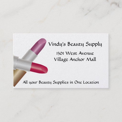 Customizable Beauty Supply Business Card Template