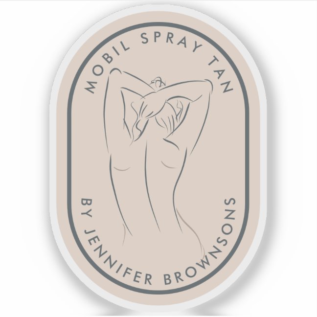 Beauty Tan Spa Body Rounded Decal