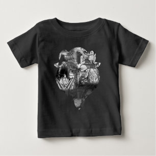 Beauty & The Beast   B&W Collage Baby T-Shirt