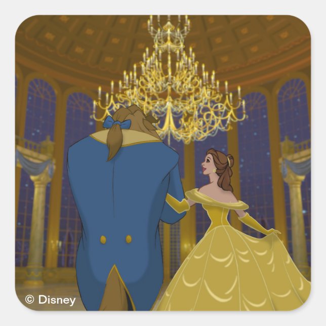 Beauty & The Beast | Beautiful Ballroom Square Sticker (Front)