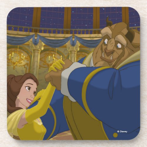 Beauty  The Beast  Belle  The Beast Dancing Drink Coaster