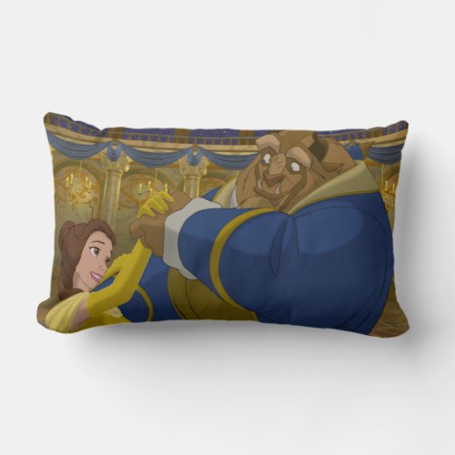 Beauty  The Beast  Belle  The Beast Dancing Lumbar Pillow