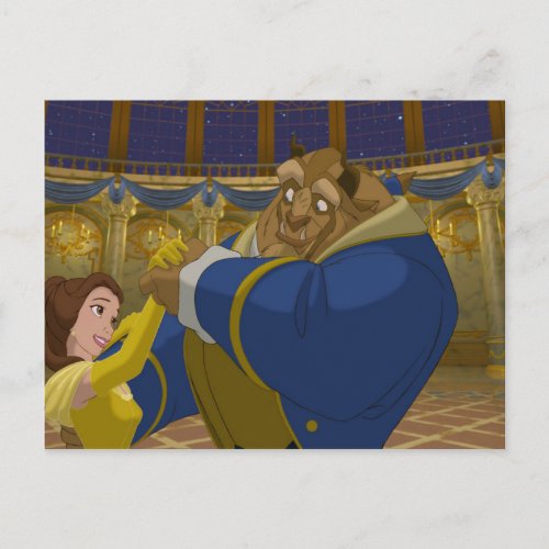 Beauty  The Beast  Belle  The Beast Dancing Postcard