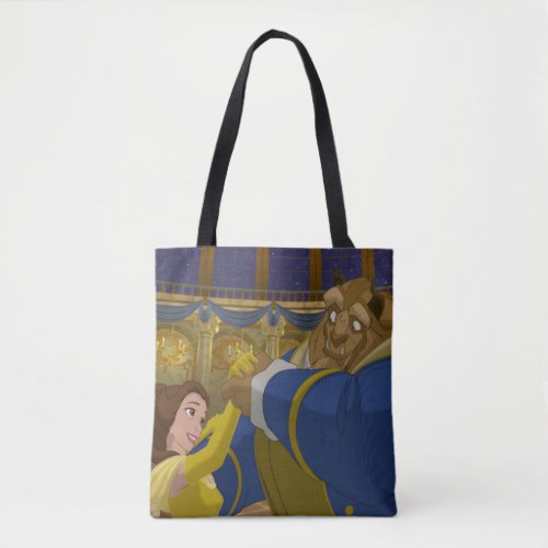 Beauty  The Beast  Belle  The Beast Dancing Tote Bag