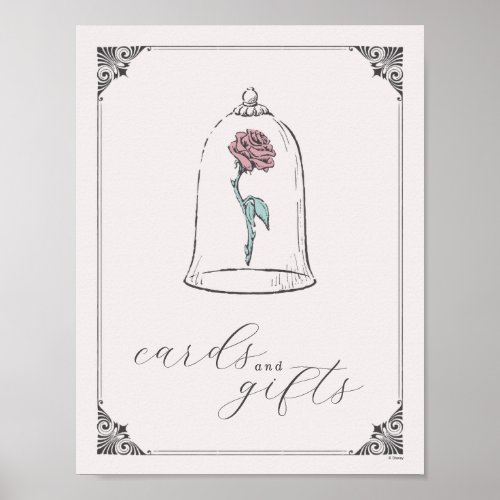 Beauty  the Beast Bridal Shower Cards  Gifts Poster