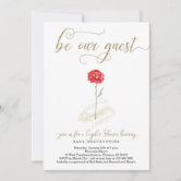 Beauty & the Beast Couple's Bridal Shower Invitation