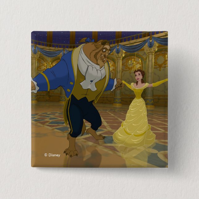 Beauty & The Beast | Dancing in the Ballroom Button (Front)