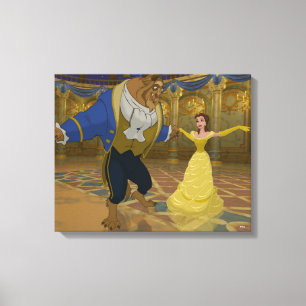 Beauty & The Beast Dancing in the Ballroom Canvas Print
