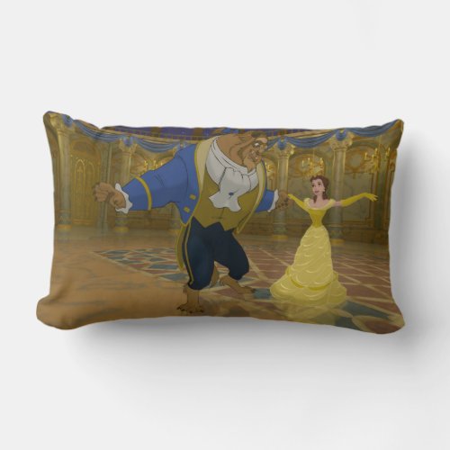 Beauty  The Beast  Dancing in the Ballroom Lumbar Pillow