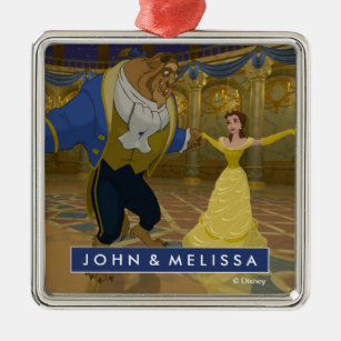 Beauty & The Beast   Dancing in the Ballroom Metal Ornament