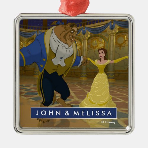 Beauty  The Beast  Dancing in the Ballroom Metal Ornament