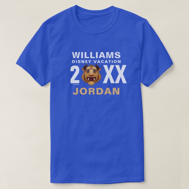 Beauty & the Beast Emoji | Beast Family Vacation T-Shirt (Design Front)
