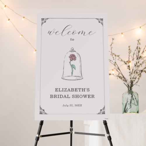 Beauty  the Beast Enchanted Bridal Shower Welcome Foam Board