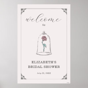 Beauty & the Beast Enchanted Bridal Shower Welcome Poster