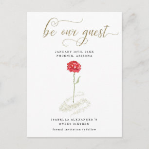 Beauty & the Beast Event Save the Date Announcement Postcard