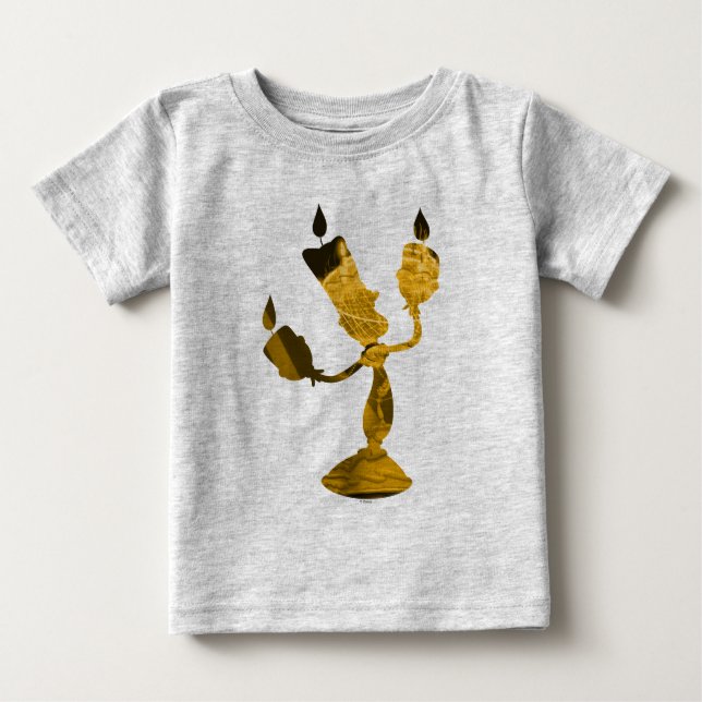 Beauty & The Beast | Lumière Silhouette Baby T-Shirt (Front)