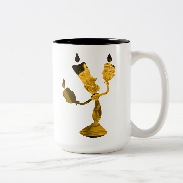 Beauty & The Beast | Lumière Silhouette Two-Tone Coffee Mug (Right)