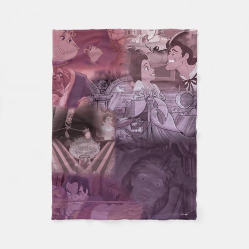 Beauty  The Beast  Pink  Purple Collage Fleece Blanket