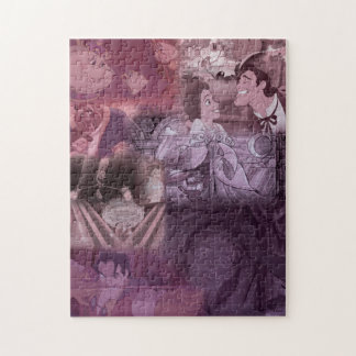 Beauty & The Beast | Pink & Purple Collage Jigsaw Puzzle