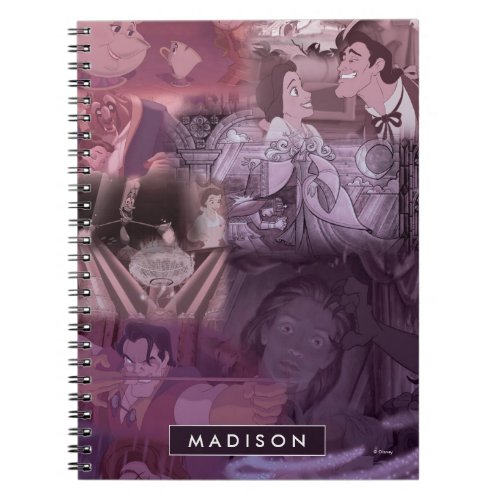 Beauty  The Beast  Pink  Purple Collage Notebook