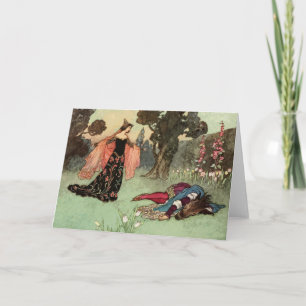 Beauty & the Beast Princess Vintage Fairy Tale Card