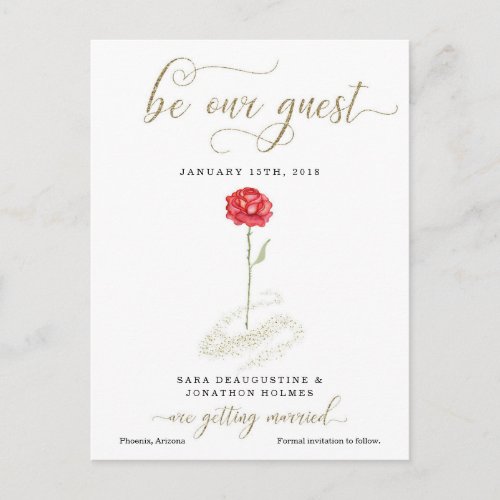 Beauty  the Beast Save the Date Announcement