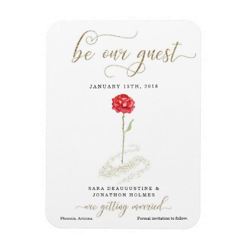 Beauty  the Beast Save the Date Announcement Magnet