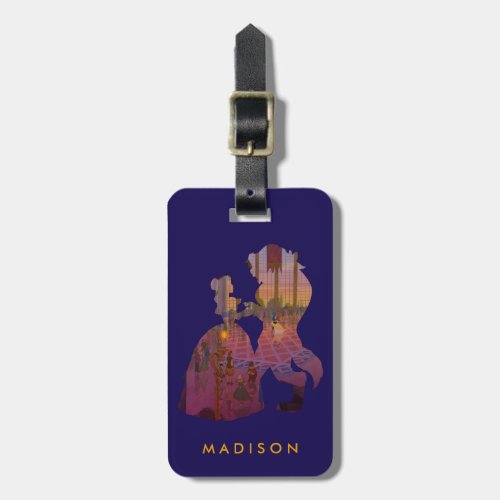 Beauty  The Beast  Silouette Dancing Luggage Tag