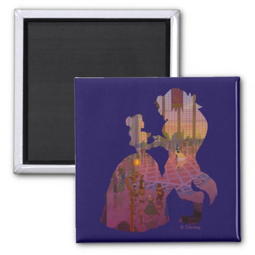 Beauty  The Beast  Silouette Dancing Magnet