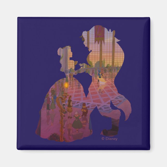 Beauty & The Beast | Silouette Dancing Magnet (Front)