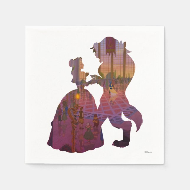 Beauty & The Beast | Silouette Dancing Napkins (Front)