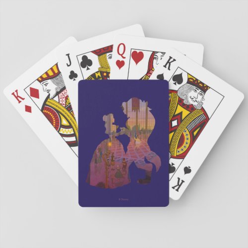 Beauty  The Beast  Silouette Dancing Playing Cards