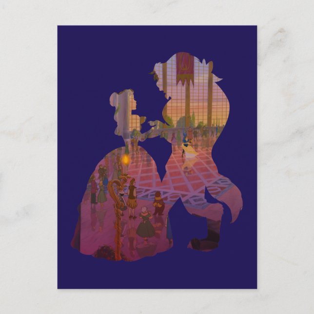 Beauty & The Beast | Silouette Dancing Postcard (Front)