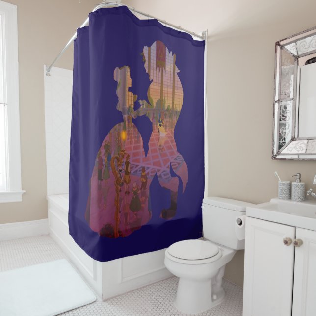 Beauty & The Beast | Silouette Dancing Shower Curtain (In Situ)