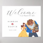 Beauty & the Beast Wedding Welcome Sign