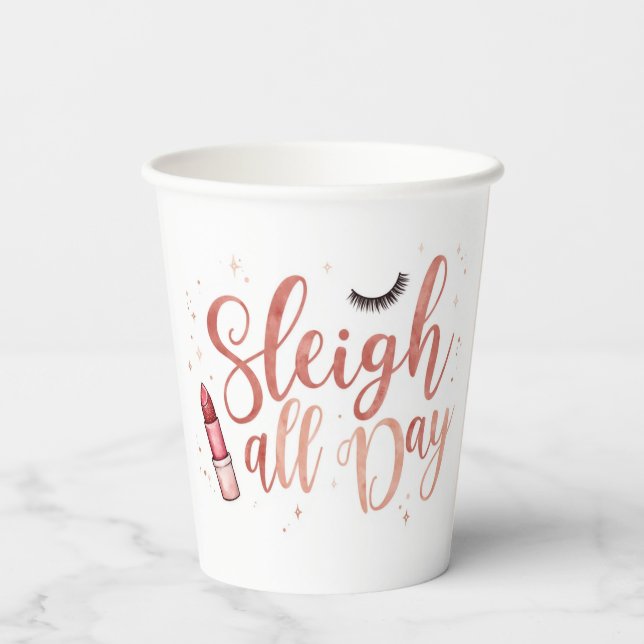 beauty themed paper cups (Back)