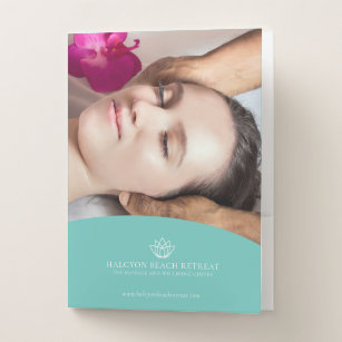 Beauty therapy spa treatment lotus business folder