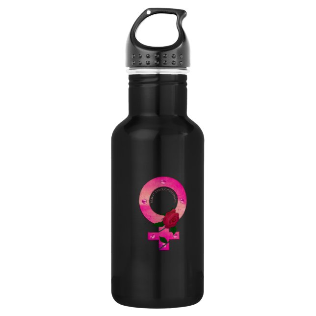 beauty through strength water bottle (Front)
